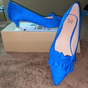 Blue suede shoes - pump size 10